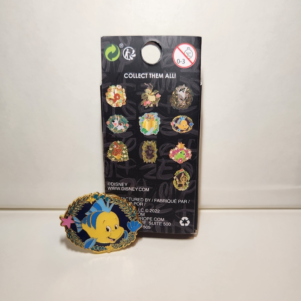 Flounder enamel pin